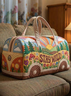 Hand-patterned handbag