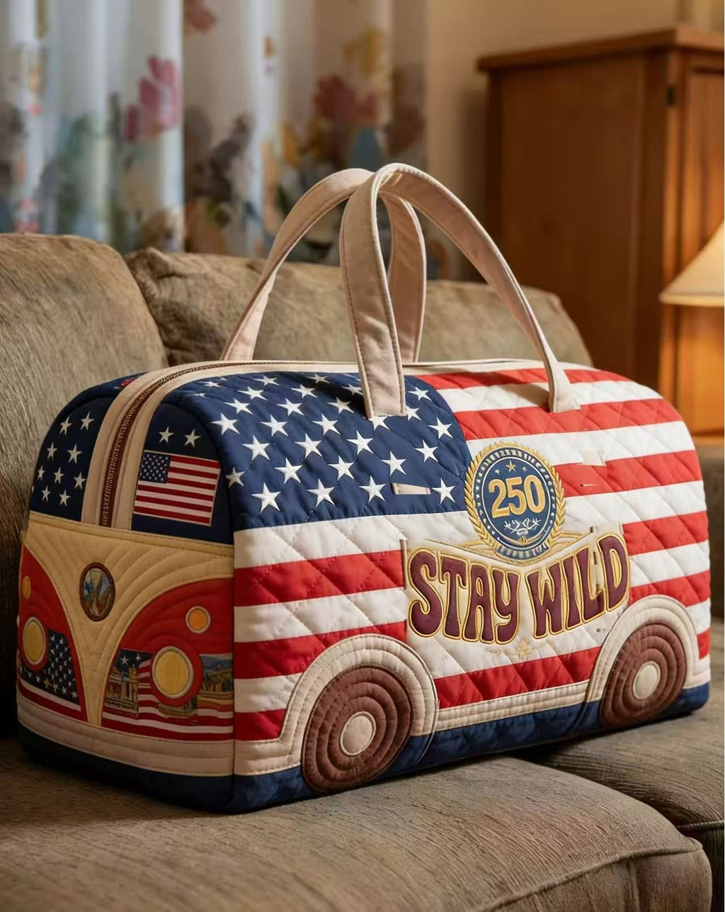 Hand-patterned handbag