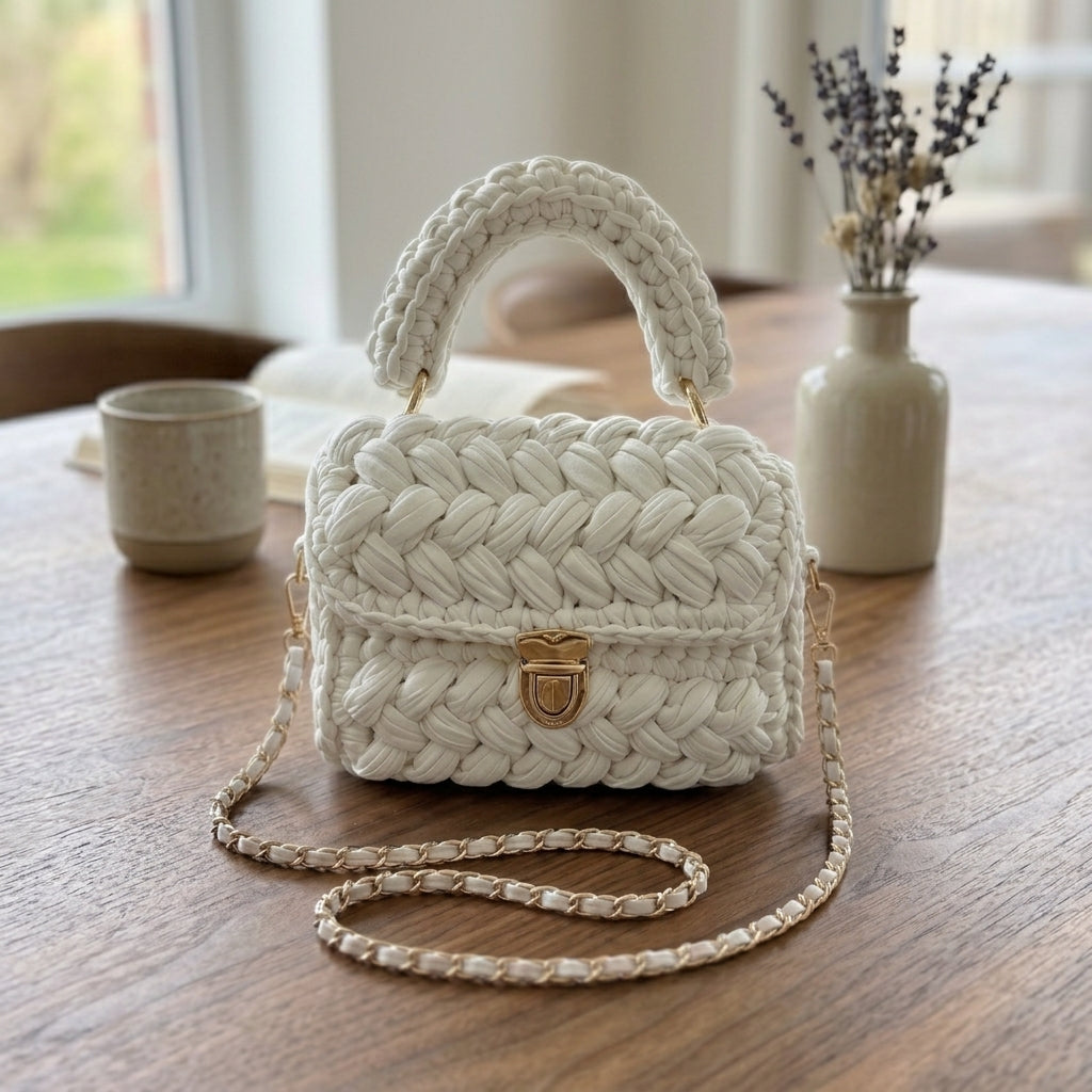 Handmade Chunky Woven Handbag