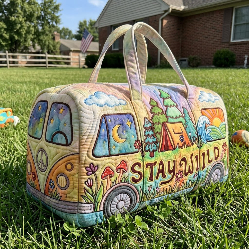 Hand-patterned handbag